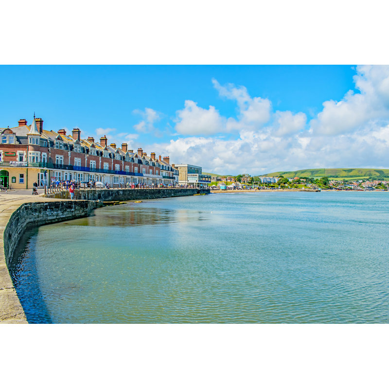 Swanage Bay by Kenn Sharp - Wrapped Canvas Print, 81cm H x 122cm W