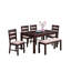 Table rectangulaire moderne en bois massif avec plateau en bois massif