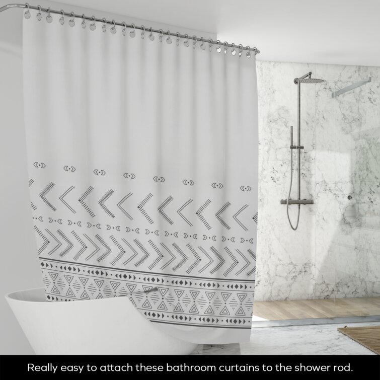 Union Rustic Abdirisaq Cotton Blend Abstract Shower Curtain