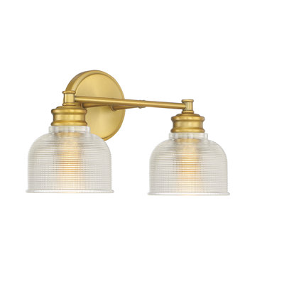 Meridian 2-Light Kenilworth in Natural Brass