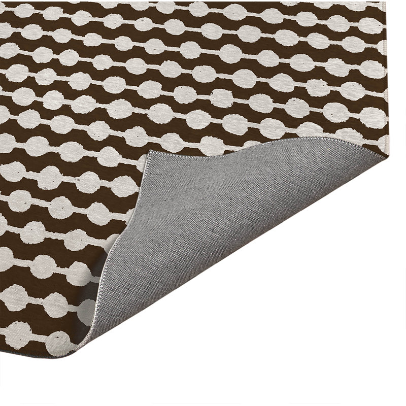 Dot Tied Indoor Doormat, 36" W x 60" L, Mocha Brown