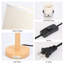 Lampe de chevet brun clair 16 po