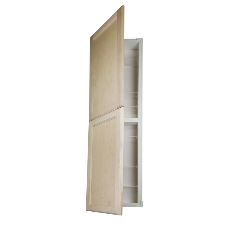 Armoire à pharmacie Donovan, Bois brut, H 71 po x l 15,5 po x P 4,25 po