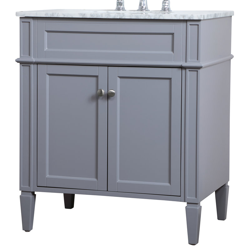 Ensemble de meuble-lavabo simple 30 po Rivers, Gris