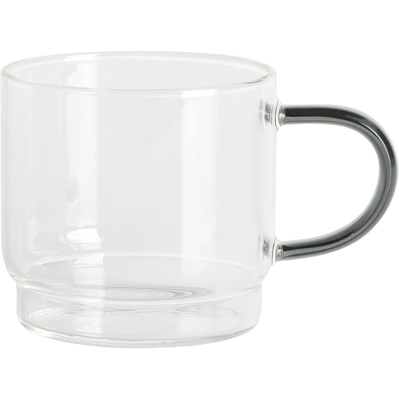 Gibson Soho Lounge 4-Piece Stackable Glass Espresso Cup Set with Rack