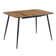 Cullompton Extending Dining Table (tab904,120-150cm) With Light Oak Effect Top And Black Legs