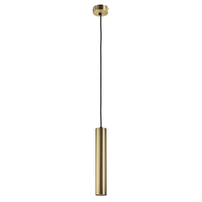 Encinal 1 - Light Gold Cylinder Pendant