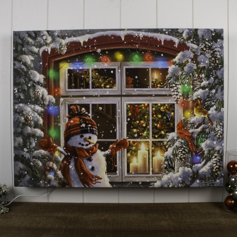 Merry and Bright 18x24 Fully Illuminated LED Wall Art