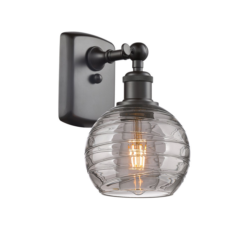 Luminaire suspendu sphère simple 1 lumière Metter 6SM, Bronze huilé