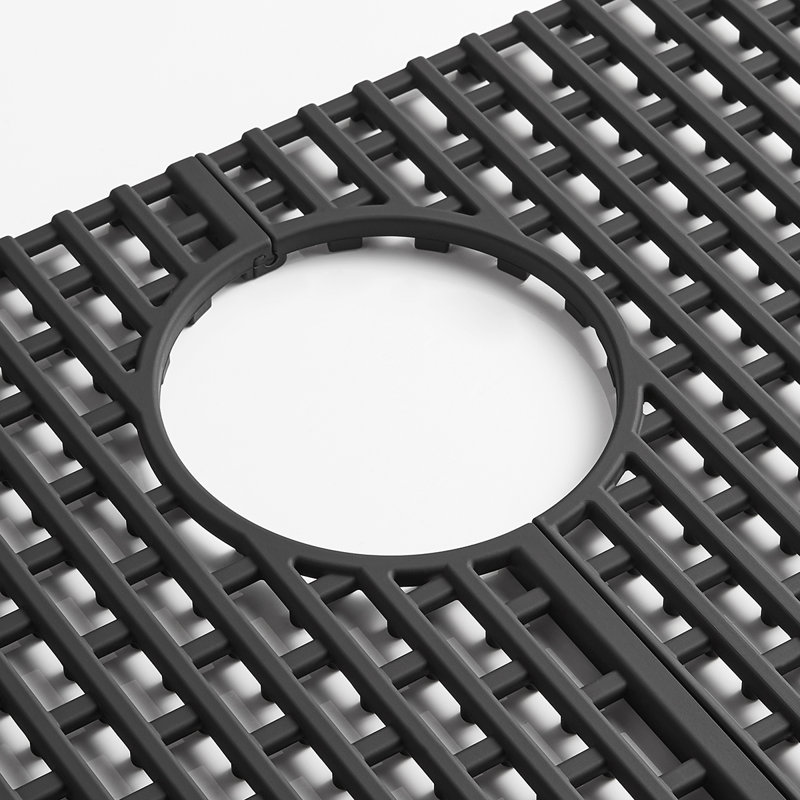 Grille d'évier 28 po x 15 po, Noir mat