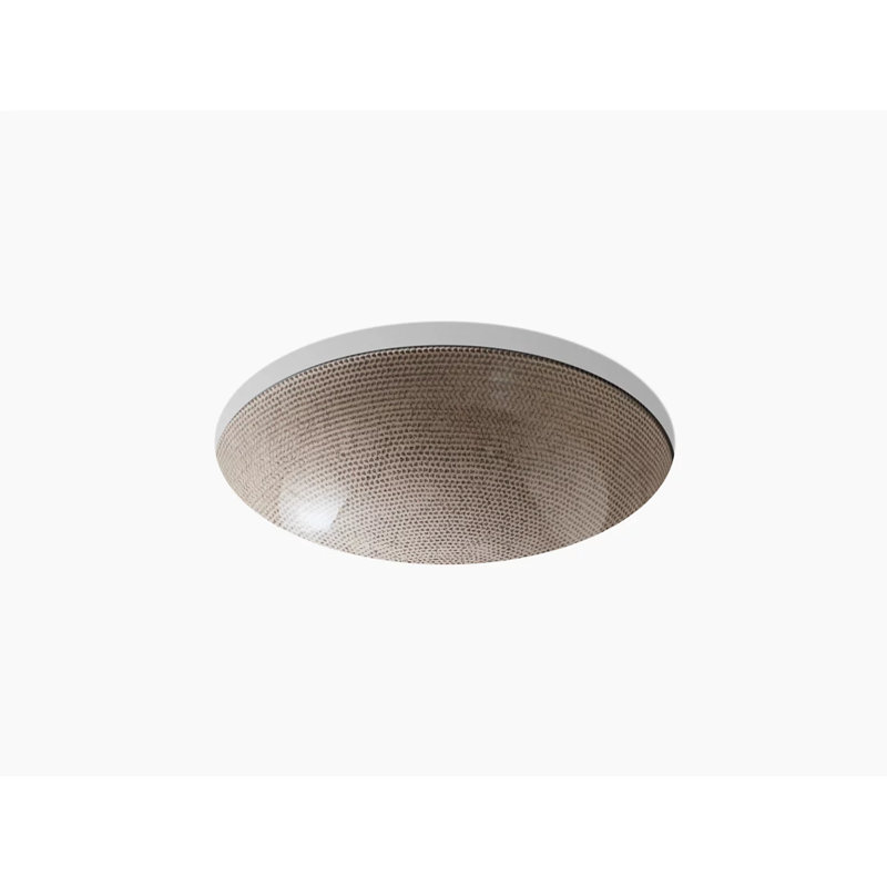 Lavabo de salle de bain rond encastrable Kohler Camber, ARTIST EDITIONS, Tweed bouclé