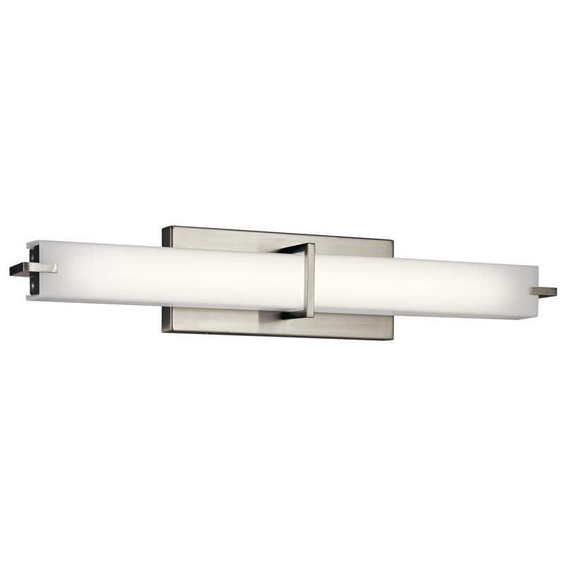 Carman 25.75-in Brushed Nickel LED Bath Bar