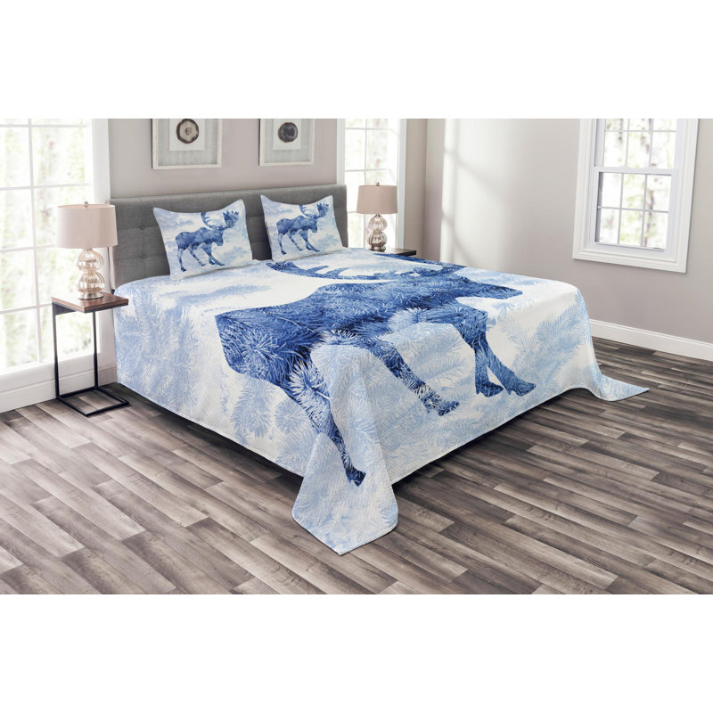 Rustic Polyester Coverlet, King Coverlet + 2 Shams
