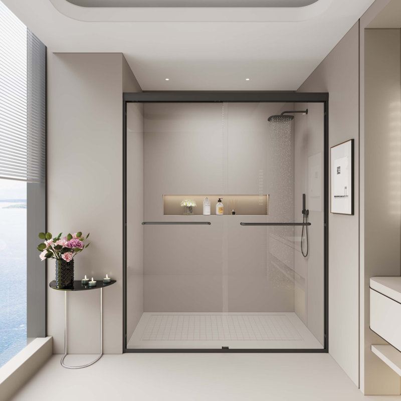 Portes de douche, Noir mat