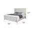 Grey Full Bed, Modern And With Solid Wood Construction Contemporary Bedroom Bed In Grey, Rails Headboard