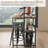 Kitchen Island with Power Outlet & 2 Stools - Industrial 3-Tier Shelves, Hooks, Microwave Stand for Dining Room, Living Room, Apartment-Vintage-1512894211