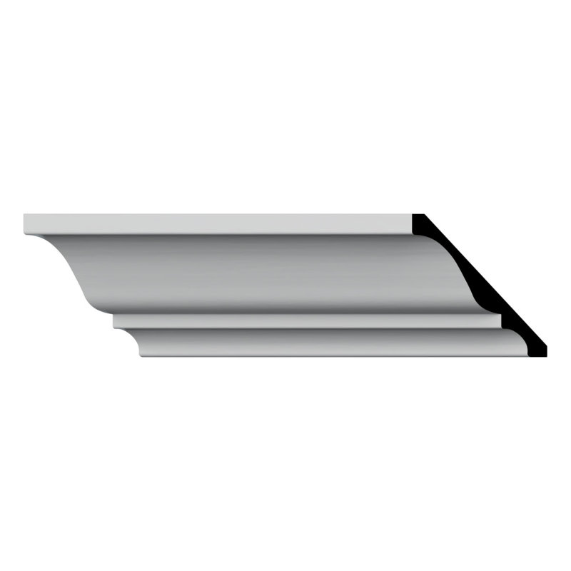 96" White Finger-Joint Pine Crown Molding