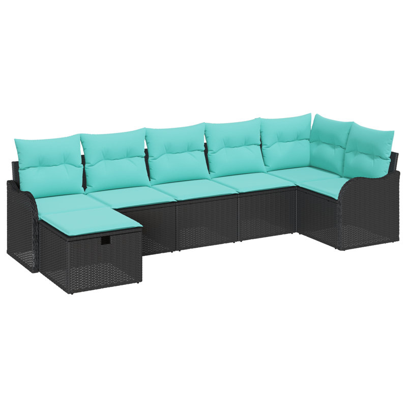 Ensemble de canapé de jardin avec coussin 7 pièces vidaXL