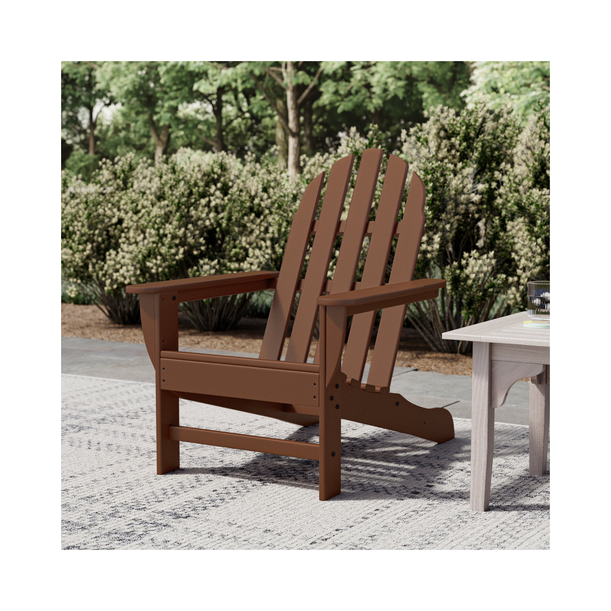 POLYWOOD Classic Adirondack Chair, Teak