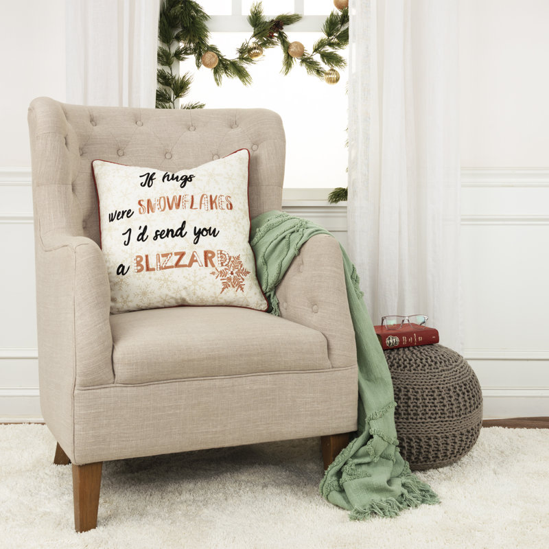  «If Hugs Were Snowflakes», je vous enverrais un coussin décoratif carré Blizzard