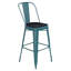 Tabouret à hauteur de comptoir toutes saisons avec siège en résine polyester Brinya-1772882663-1772882687