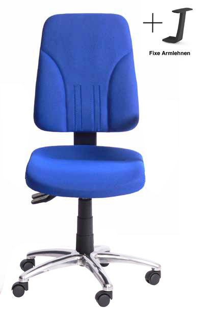 Office Chair, No armrests, Blue