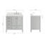 Cambridge 36.25'' Single Bathroom Vanity with Carrara Quartz Top-1500044921