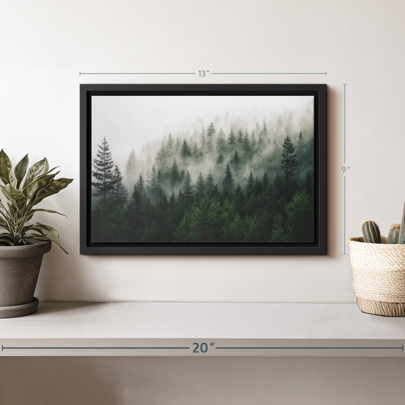 Nature «Fog Envelopped Forest Canvas Print», H 9 po x l 13 po