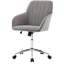 Chaise de bureau Home Velvet Grey, conception ergonomique avec base pivotante solide pour le bureau, coussin en velours et métal-121106560