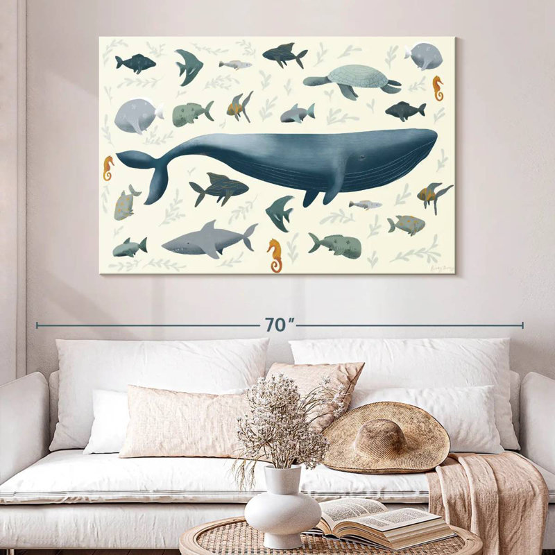 Animaux de mer, H 34 po x l 51 po