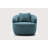  Rianon 360° Swivel Mid Century Modern Curved Sofa, 1-Seat Fabric Cloud Couch Boucle Sofa with Pillow-713203675
