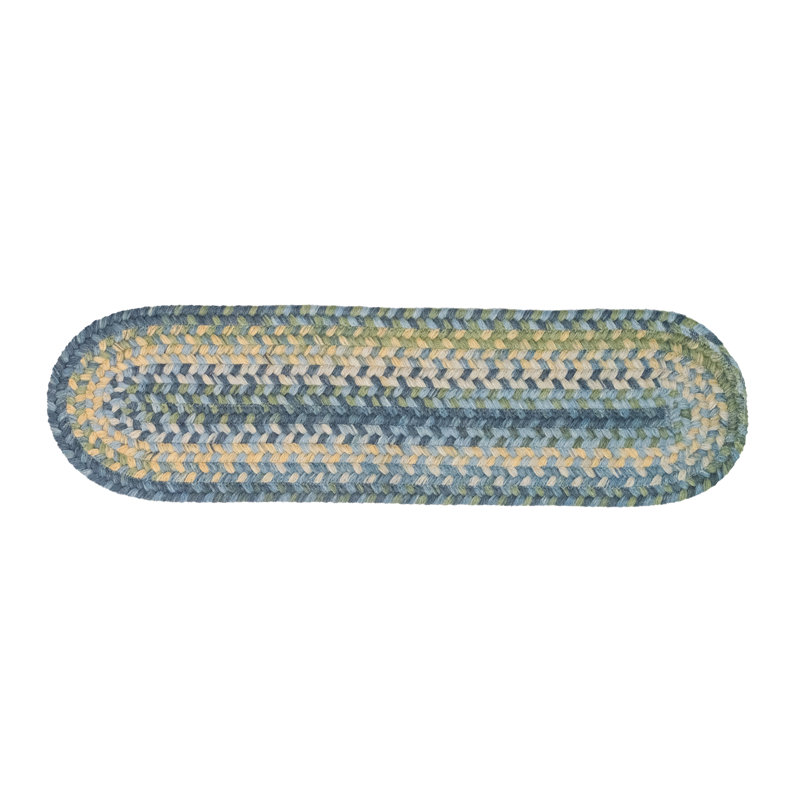 Tapis d'escalier New England Braid - 100% laine, Vert, 1