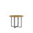 Rustic Round Dining Table with 4 PU Leather Chairs