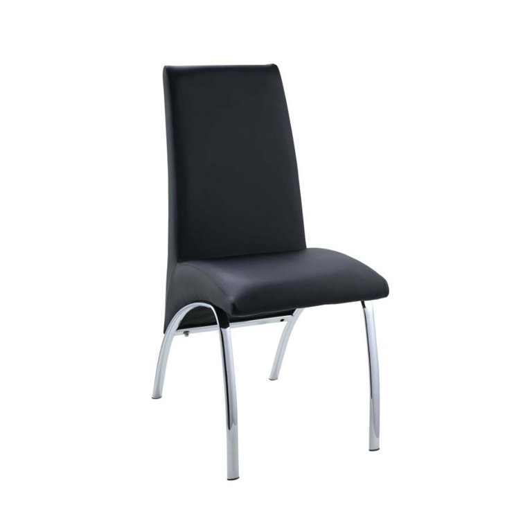 Aylo Upholstered Side Chair in Chrome (Set of 2)