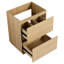 Meuble-lavabo de salle de bain autoportant 24 po 24 po à double tiroir en bois d'ingénierie d'aspect américain