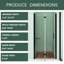 32" x 72" Bi-fold Semi Frameless Shower Door-94573377
