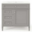 Ensemble de meuble-lavabo moderne avec porte, 3 tiroirs et armoire à pharmacie Modern-1203900179