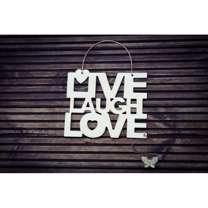 Live Laugh Love by Upyanose - Wrapped Canvas Print, 30cm H x 46cm W