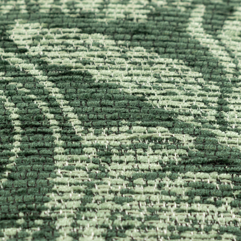 Floral Square Cushion, Green