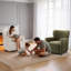 Fauteuil d'appoint rembourré à oreilles-106568686