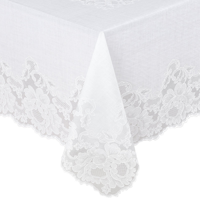 Rectangle Lace Vinyl Tablecloth