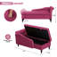 Chaise longue en velours avec accoudoir droit et espace de rangement-2132941834
