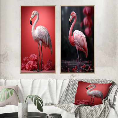 «Monochome Flamingo Fading Glow» «Monochome Flamingo Fading Glow» 2 - pièces sur
