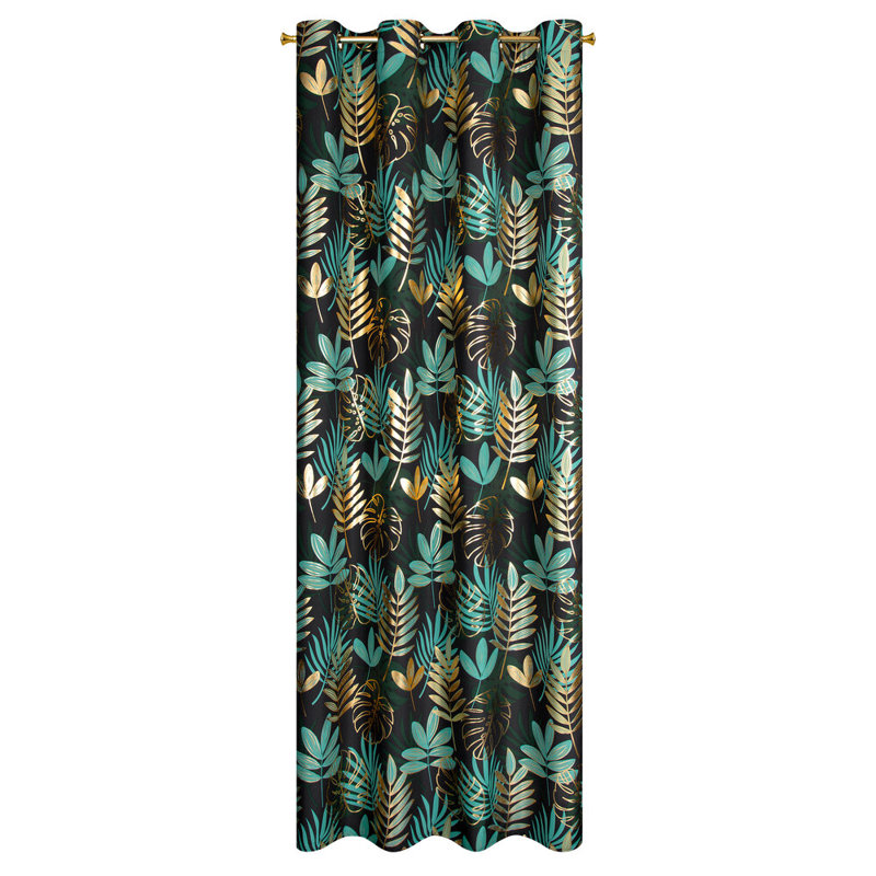 Malta Curtain Single Panel, Black