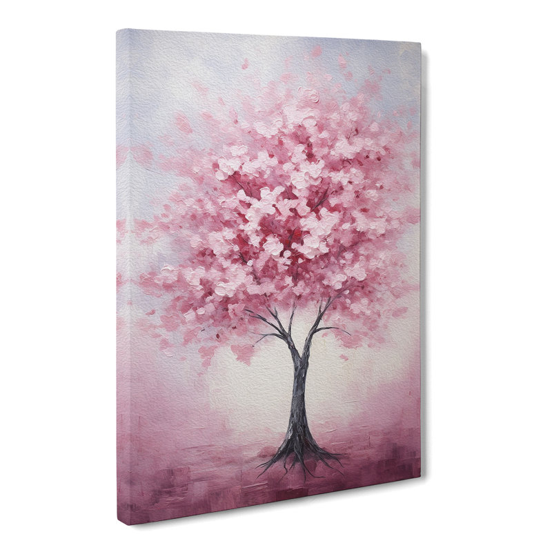 Cherry Blossom Tree Modern - Art Prints - Wrapped Canvas, 76cm H x 50cm W x 3cm D