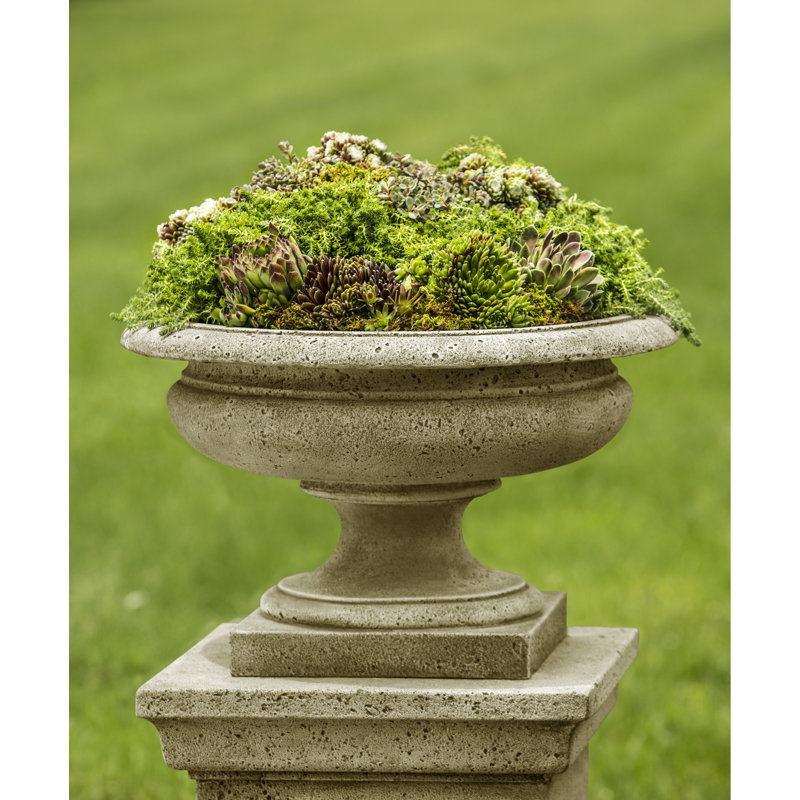 Pot de fleurs en pierre moulée Palazzo, Mousse anglaise