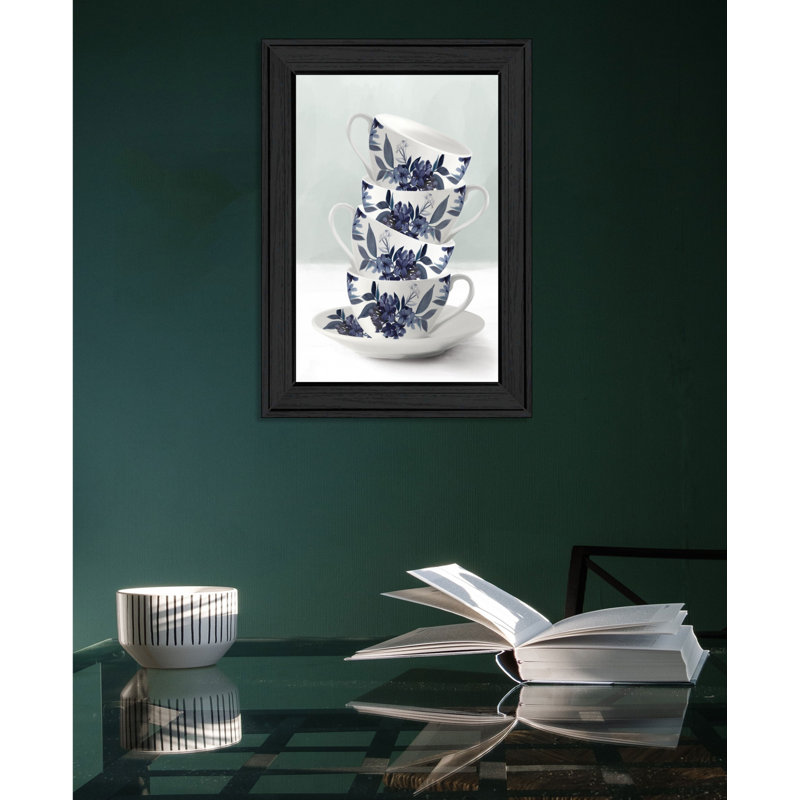 «Tea Tower Blue 2», reproduction d'art encadrée