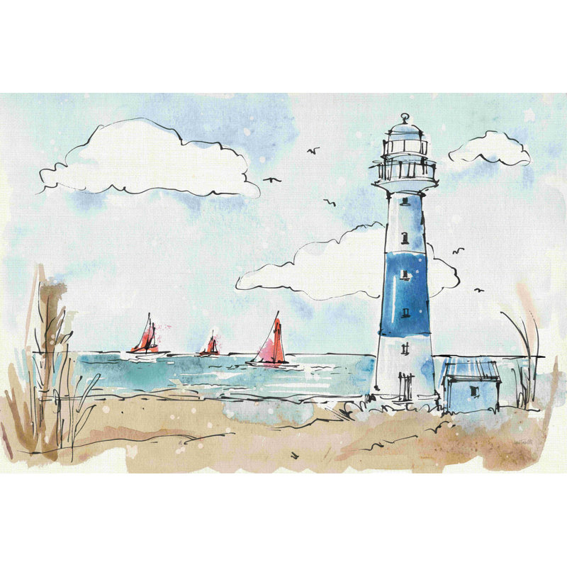 Coastal Life II bleu / brun, H 20 po x l 30 po