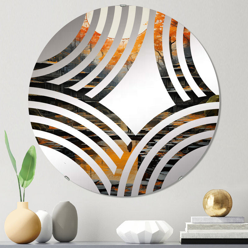 Zen Harmony - Miroir décoratif Baptist Fan - MIR115901-Rond, 23,6 po x 23,6 po
