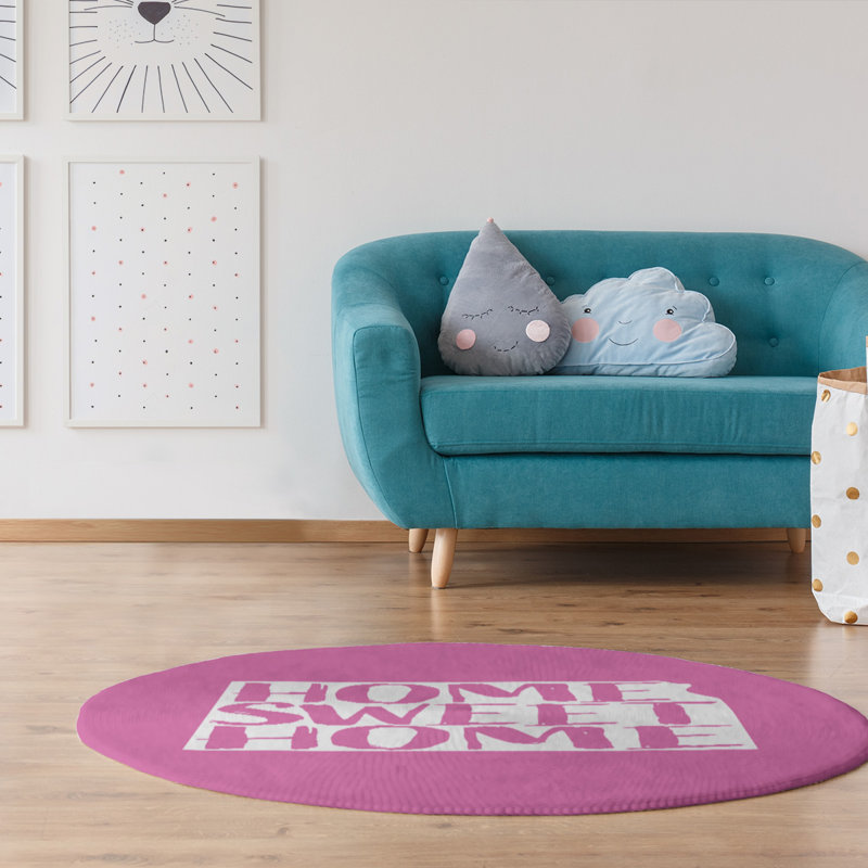 Chenille Indoor Rug, Round 5'